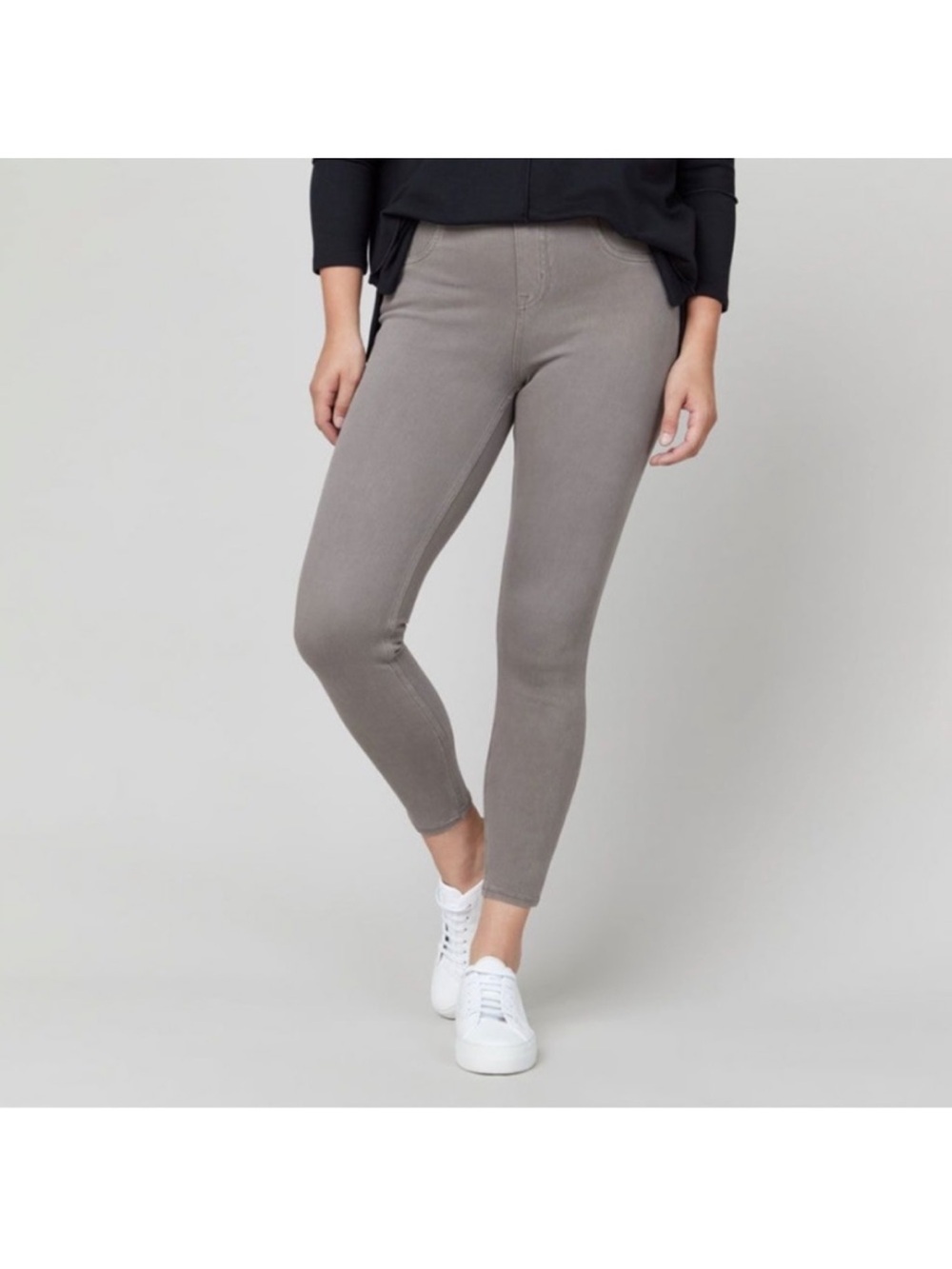 SPANX Jean-ish Ankle Leggings Gray Pull On Jeggings Size Large